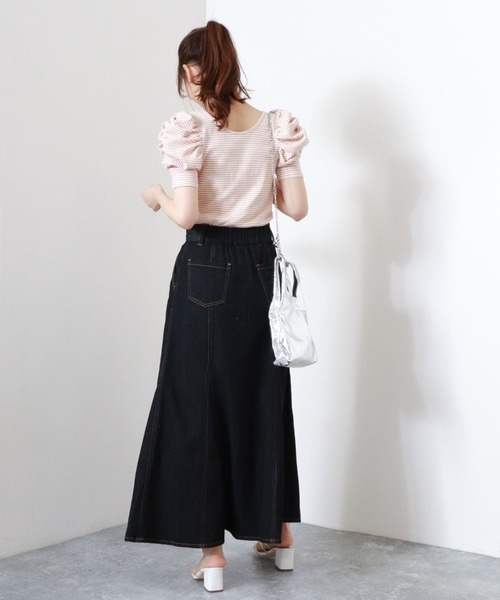 archives（アルシーヴ）の「パワショルリブTOPS（Tシャツ/カットソー・レディース・イエロー/ピンク/グリーン/ブラック・MEDIUM）」の5枚目の写真