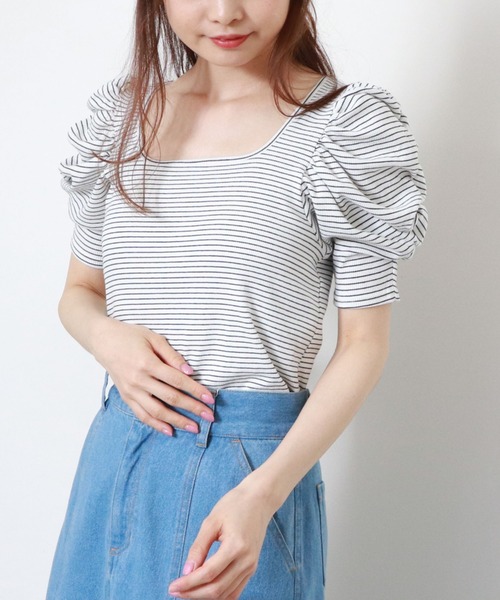 archives（アルシーヴ）の「パワショルリブTOPS（Tシャツ/カットソー・レディース・イエロー/ピンク/グリーン/ブラック・MEDIUM）」の14枚目の写真