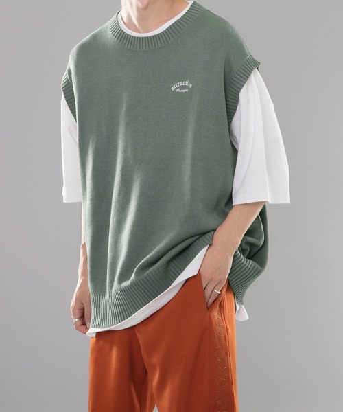 kutir(クティール)の「サマーニットベスト(ベスト・メンズ・オレンジ/グリーン/ダークブルー・MEDIUM/LARGE)」の17枚目の写真