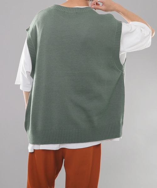 kutir(クティール)の「サマーニットベスト(ベスト・メンズ・オレンジ/グリーン/ダークブルー・MEDIUM/LARGE)」の18枚目の写真