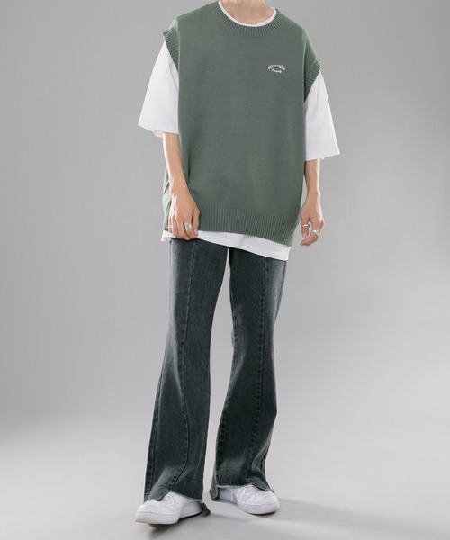 kutir(クティール)の「サマーニットベスト(ベスト・メンズ・オレンジ/グリーン/ダークブルー・MEDIUM/LARGE)」の14枚目の写真