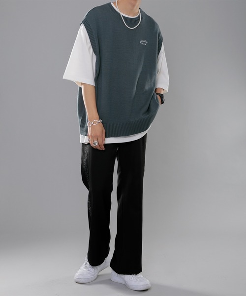 kutir(クティール)の「サマーニットベスト(ベスト・メンズ・オレンジ/グリーン/ダークブルー・MEDIUM/LARGE)」の21枚目の写真