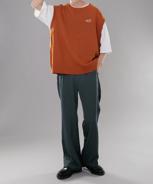 kutir(クティール)の「サマーニットベスト(ベスト・メンズ・オレンジ/グリーン/ダークブルー・MEDIUM/LARGE)」の9枚目の写真