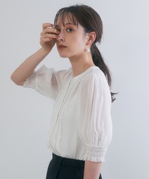 アナイ 涼しげ 総柄 シースルー ブラウス 58393672b_b_18_215.jpg