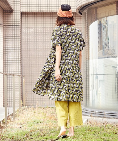 チャイハネ（チャイハネ）の「【チャイハネ】アフリカン幾何学柄チュニック（チュニック・レディース・レッド/イエロー/ブルー・FREE）」の10枚目の写真