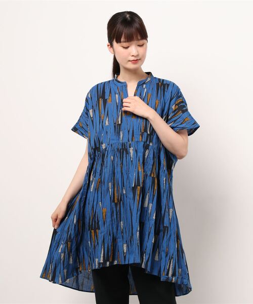 チャイハネ（チャイハネ）の「【チャイハネ】アフリカン幾何学柄チュニック（チュニック・レディース・レッド/イエロー/ブルー・FREE）」の11枚目の写真