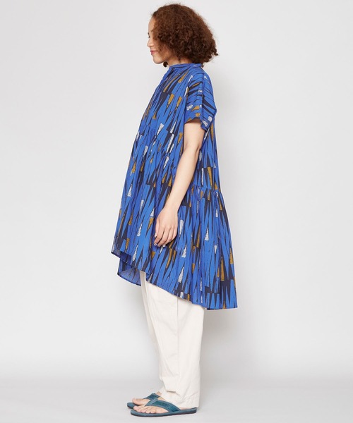 チャイハネ（チャイハネ）の「【チャイハネ】アフリカン幾何学柄チュニック（チュニック・レディース・レッド/イエロー/ブルー・FREE）」の13枚目の写真