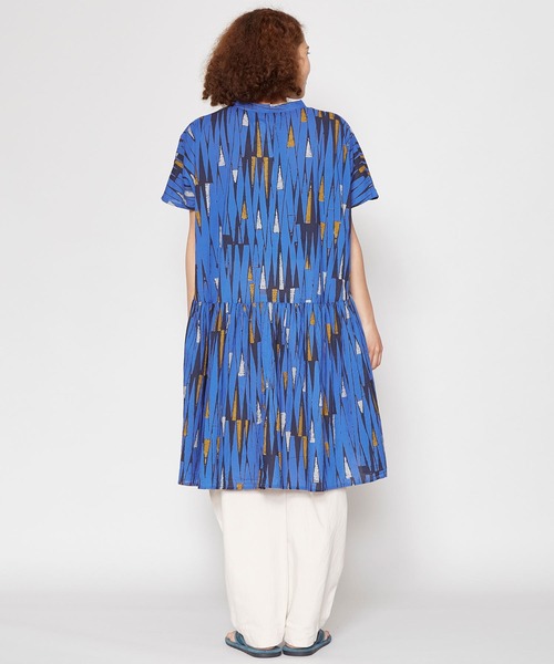 チャイハネ（チャイハネ）の「【チャイハネ】アフリカン幾何学柄チュニック（チュニック・レディース・レッド/イエロー/ブルー・FREE）」の14枚目の写真