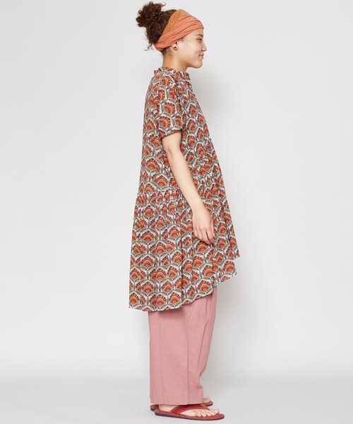 チャイハネ（チャイハネ）の「【チャイハネ】アフリカン幾何学柄チュニック（チュニック・レディース・レッド/イエロー/ブルー・FREE）」の17枚目の写真