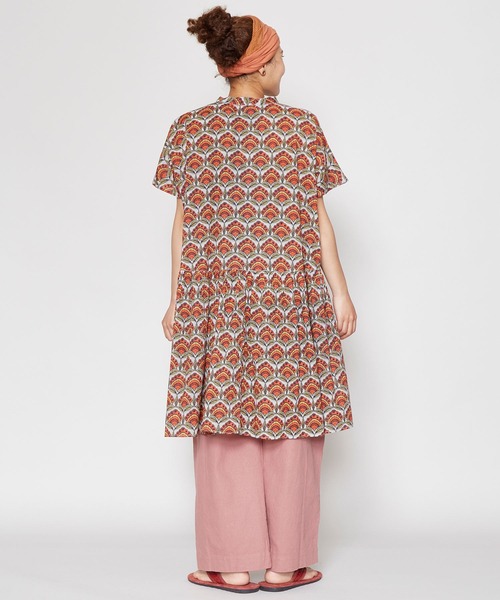 チャイハネ（チャイハネ）の「【チャイハネ】アフリカン幾何学柄チュニック（チュニック・レディース・レッド/イエロー/ブルー・FREE）」の18枚目の写真