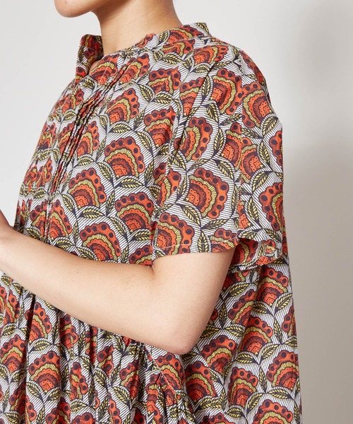 チャイハネ（チャイハネ）の「【チャイハネ】アフリカン幾何学柄チュニック（チュニック・レディース・レッド/イエロー/ブルー・FREE）」の21枚目の写真