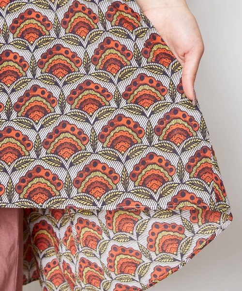 チャイハネ（チャイハネ）の「【チャイハネ】アフリカン幾何学柄チュニック（チュニック・レディース・レッド/イエロー/ブルー・FREE）」の22枚目の写真