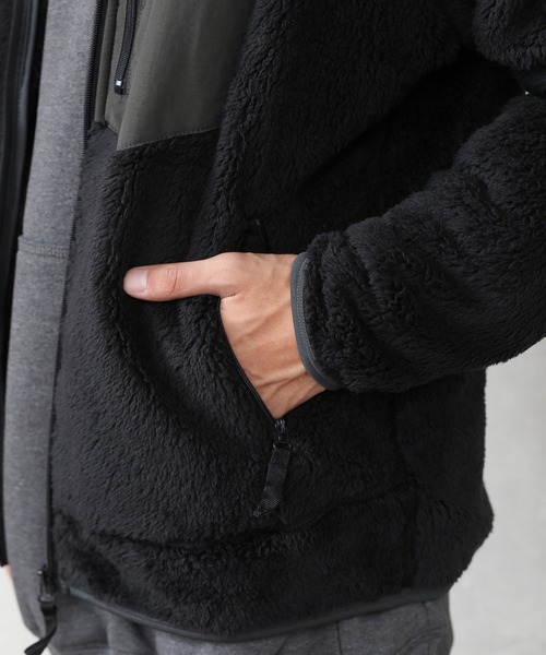 Dickies(ディッキーズ)の「【GENUINE DICKIES/ジェニュインディッキーズ】シャギーボア スタンドジップブルゾン(ブルゾン・メンズ・ブラック/ベージュ/オフホワイト/ブルーグリーン・LL/M/L)」の14枚目の写真