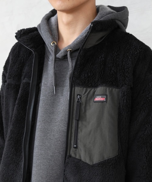 Dickies(ディッキーズ)の「【GENUINE DICKIES/ジェニュインディッキーズ】シャギーボア スタンドジップブルゾン(ブルゾン・メンズ・ブラック/ベージュ/オフホワイト/ブルーグリーン・LL/M/L)」の13枚目の写真