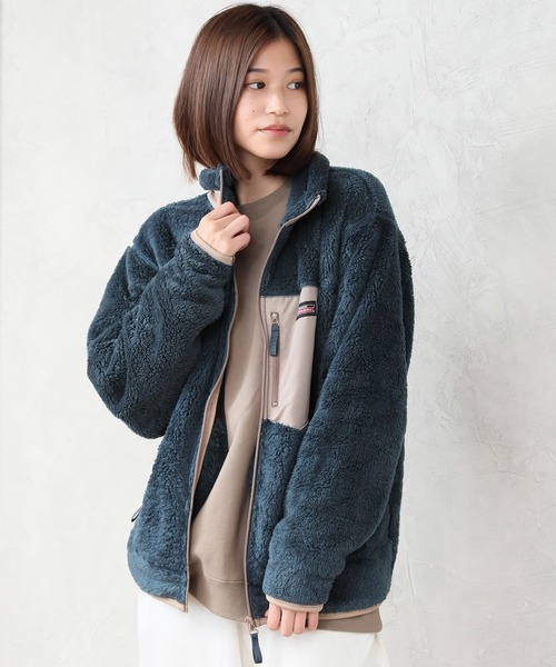 Dickies(ディッキーズ)の「【GENUINE DICKIES/ジェニュインディッキーズ】シャギーボア スタンドジップブルゾン(ブルゾン・メンズ・ブラック/ベージュ/オフホワイト/ブルーグリーン・LL/M/L)」の12枚目の写真