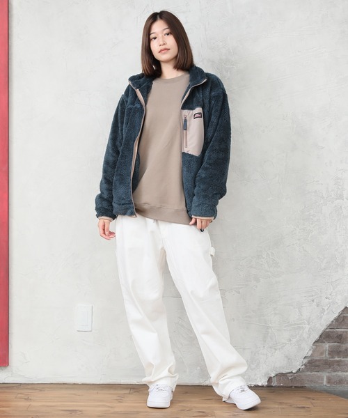 Dickies(ディッキーズ)の「【GENUINE DICKIES/ジェニュインディッキーズ】シャギーボア スタンドジップブルゾン(ブルゾン・メンズ・ブラック/ベージュ/オフホワイト/ブルーグリーン・LL/M/L)」の11枚目の写真