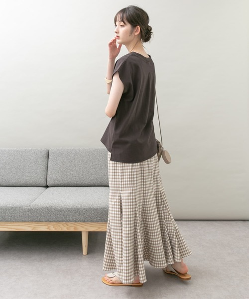 UR Lab.（アーバンリサーチラボ）の「柄切り替えフレアスカート（スカート・レディース・ベージュ/ブラック/アイボリー・FREE）」の5枚目の写真