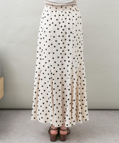UR Lab.（アーバンリサーチラボ）の「柄切り替えフレアスカート（スカート・レディース・ベージュ/ブラック/アイボリー・FREE）」の12枚目の写真