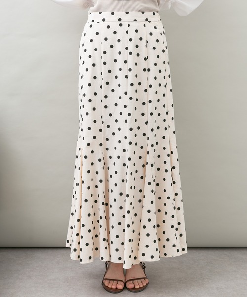 UR Lab.（アーバンリサーチラボ）の「柄切り替えフレアスカート（スカート・レディース・ベージュ/ブラック/アイボリー・FREE）」の17枚目の写真