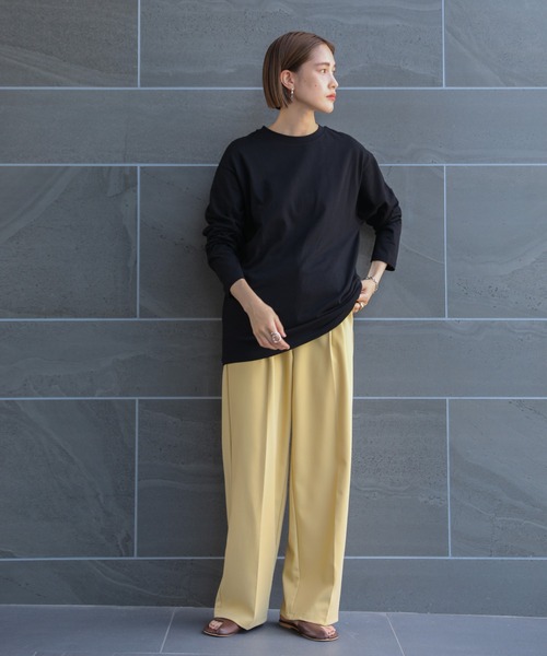 select MOCA（セレクトモカ）の「イラストロングTシャツ（ユニセックスロンT）（Tシャツ/カットソー・レディース・ホワイト×レッド/ホワイト×ブルー/ブラック×レッド/ブラック×ブルー・SMALL/MEDIUM/LARGE/X-LARGE）」の5枚目の写真