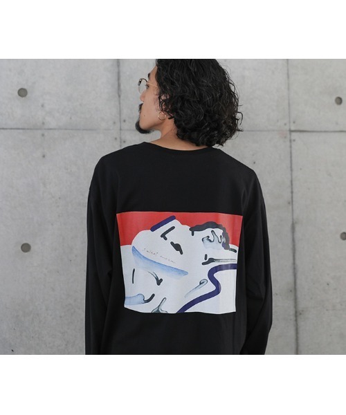 select MOCA（セレクトモカ）の「イラストロングTシャツ（ユニセックスロンT）（Tシャツ/カットソー・レディース・ホワイト×レッド/ホワイト×ブルー/ブラック×レッド/ブラック×ブルー・SMALL/MEDIUM/LARGE/X-LARGE）」の20枚目の写真