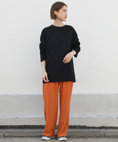 select MOCA（セレクトモカ）の「イラストロングTシャツ（ユニセックスロンT）（Tシャツ/カットソー・レディース・ホワイト×レッド/ホワイト×ブルー/ブラック×レッド/ブラック×ブルー・SMALL/MEDIUM/LARGE/X-LARGE）」の16枚目の写真