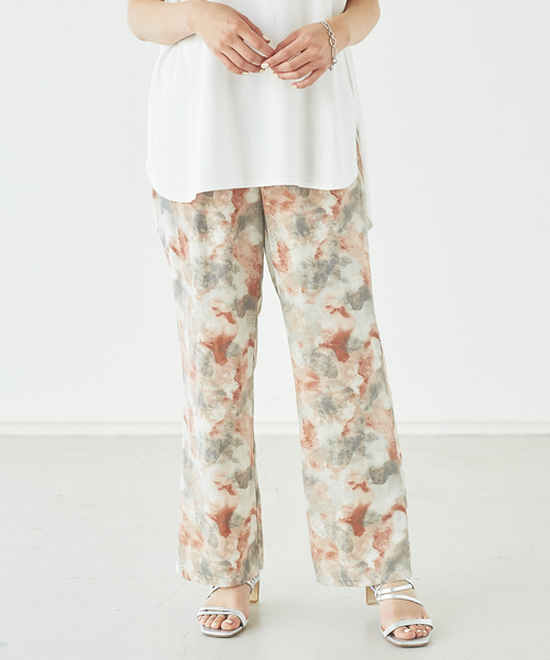 abahouse mavie（アバハウスマヴィ）の「【販売店舗限定】プリントパンツ（その他パンツ・レディース・グレー/アイボリー/スモークピンク・フリー）」の3枚目の写真