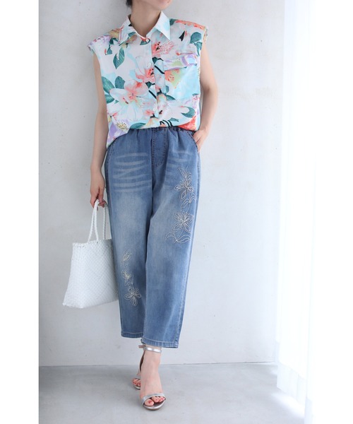 【新品】LOISIR ロワズィール モンローデニム デニム ホワイトデニム LOISIR ジーンズ デニム デニムパンツ モンローデニム