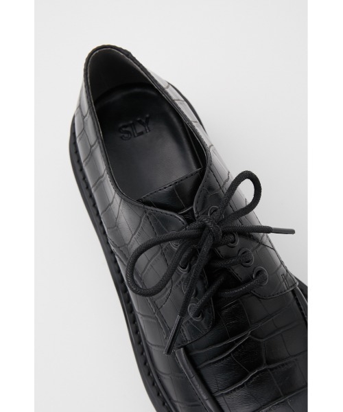 SLY（スライ）の「CHUNKY LACE UP SHOES/チャンキーレースアップシューズ（ローファー・レディース・ブラック・SMALL/LARGE/MEDIUM）」の8枚目の写真