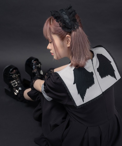 レア❗️美品♡ほぼ未使用♡familiar ワンピース DearMyLove（ディアマイラブ）の「闇刺繍デザインワンピース