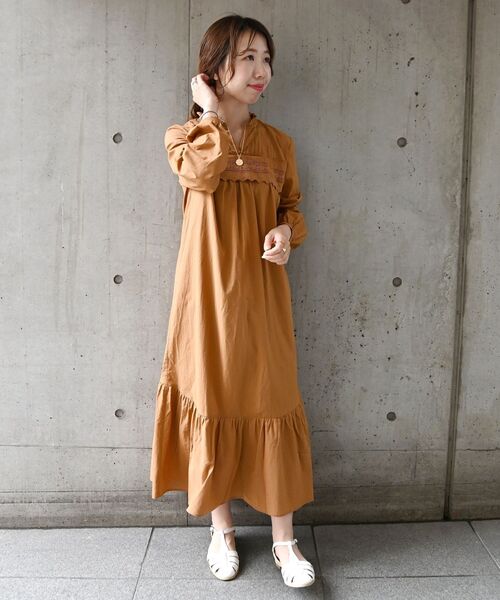 セール Ships Any ウォッシャブル ヨーク フリル ティアード ワンピース ワンピース Ships Any シップス エニィ のファッション通販 Zozotown