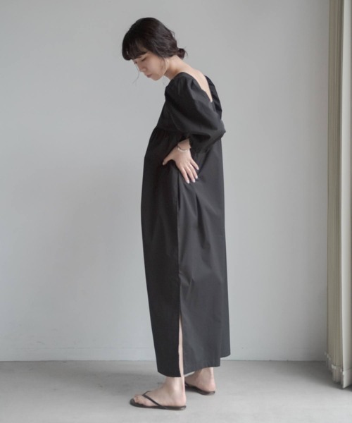 ONEME(ワンム)の「【 ONEME 】 Easy Noble Dress(ワンピース・レディース・ブラック/ダークグリーン・FREE)」の11枚目の写真