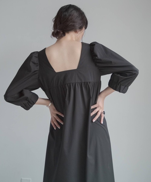 ONEME(ワンム)の「【 ONEME 】 Easy Noble Dress(ワンピース・レディース・ブラック/ダークグリーン・FREE)」の17枚目の写真