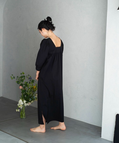 ONEME(ワンム)の「【 ONEME 】 Easy Noble Dress(ワンピース・レディース・ブラック/ダークグリーン・FREE)」の12枚目の写真