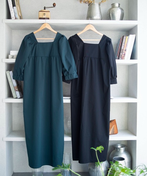 ONEME(ワンム)の「【 ONEME 】 Easy Noble Dress(ワンピース・レディース・ブラック/ダークグリーン・FREE)」の18枚目の写真