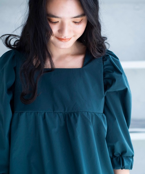 ONEME(ワンム)の「【 ONEME 】 Easy Noble Dress(ワンピース・レディース・ブラック/ダークグリーン・FREE)」の13枚目の写真