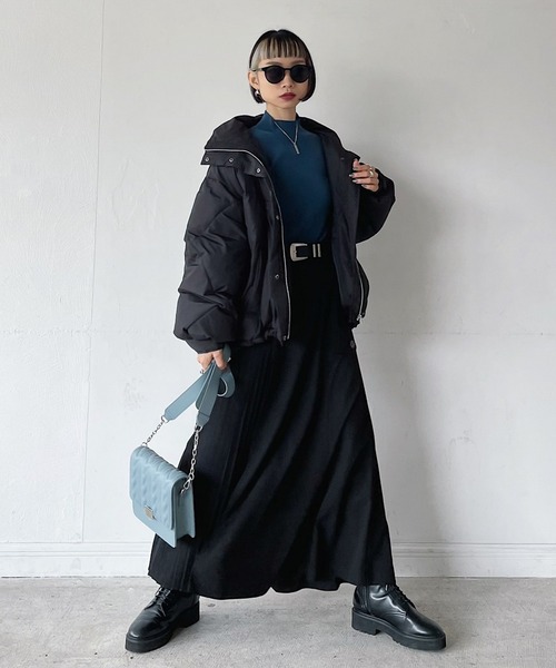 PAGEBOY(ページボーイ)の「エコクラウドナカワタブルゾン(ブルゾン・レディース・ブラック/オリーブ/アイボリー/ブラウン系その他・SMALL/MEDIUM)」の12枚目の写真