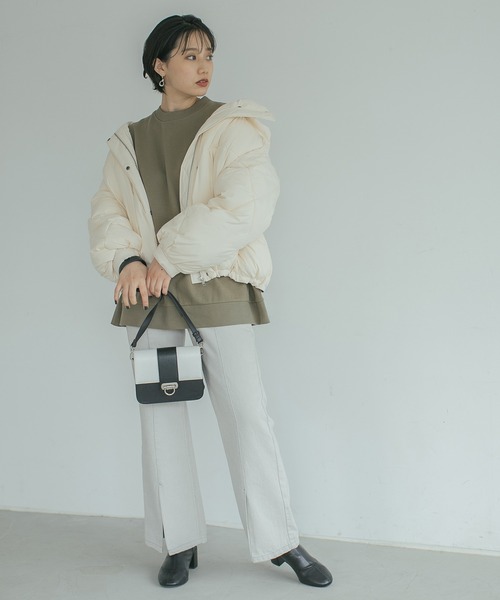 PAGEBOY(ページボーイ)の「エコクラウドナカワタブルゾン(ブルゾン・レディース・ブラック/オリーブ/アイボリー/ブラウン系その他・SMALL/MEDIUM)」の5枚目の写真