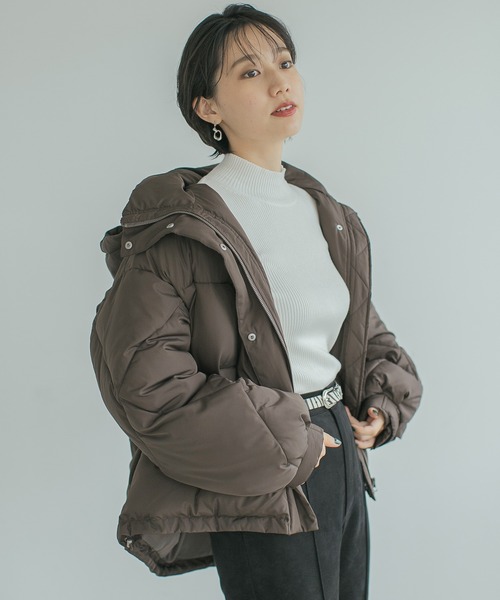 PAGEBOY(ページボーイ)の「エコクラウドナカワタブルゾン(ブルゾン・レディース・ブラック/オリーブ/アイボリー/ブラウン系その他・SMALL/MEDIUM)」の16枚目の写真