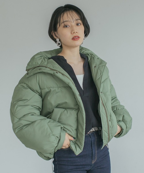 PAGEBOY(ページボーイ)の「エコクラウドナカワタブルゾン(ブルゾン・レディース・ブラック/オリーブ/アイボリー/ブラウン系その他・SMALL/MEDIUM)」の10枚目の写真