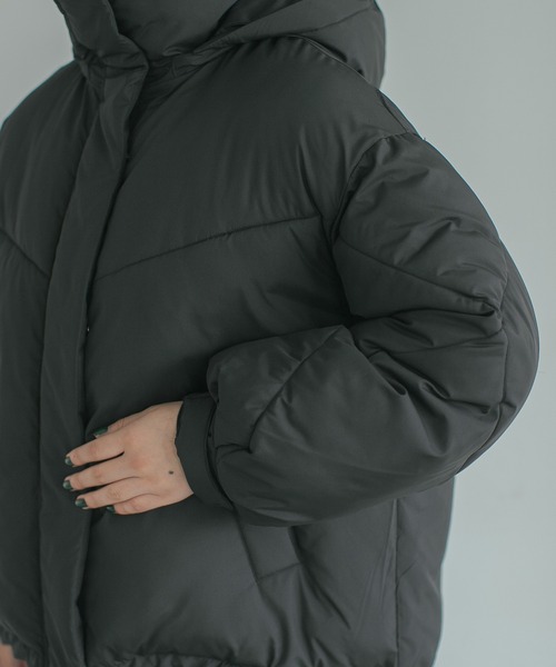 PAGEBOY(ページボーイ)の「エコクラウドナカワタブルゾン(ブルゾン・レディース・ブラック/オリーブ/アイボリー/ブラウン系その他・SMALL/MEDIUM)」の11枚目の写真