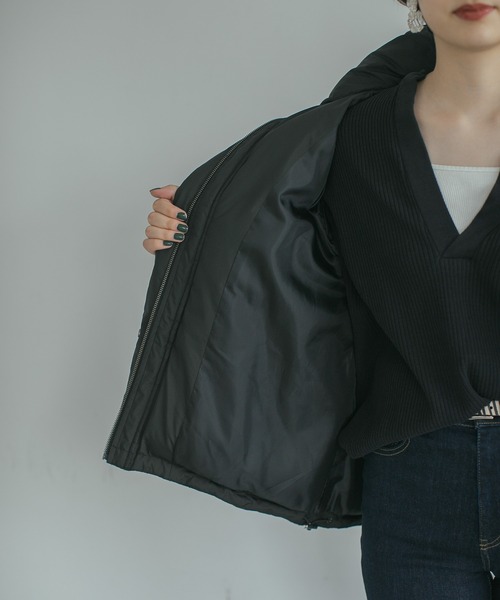 PAGEBOY(ページボーイ)の「エコクラウドナカワタブルゾン(ブルゾン・レディース・ブラック/オリーブ/アイボリー/ブラウン系その他・SMALL/MEDIUM)」の8枚目の写真