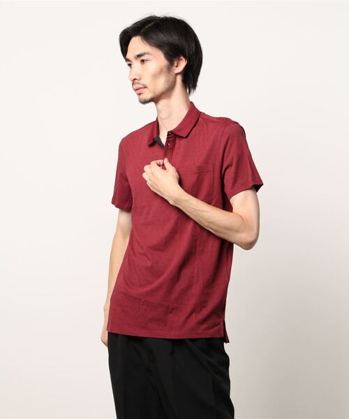 ARMANI EXCHANGE（アルマーニエクスチェンジ）の「A|X ARMANI EXCHANGE（アルマーニ エクスチェンジ）　ポロシャツ（ポロシャツ・メンズ・ダークブラウン/ホワイト×ネイビー・SMALL/X-SMALL/MEDIUM）」の2枚目の写真