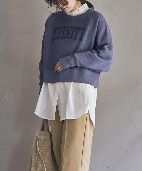 coen（コーエン）の「コットンブレンドバンドカラーシャツ#（シャツ/ブラウス・レディース・ライトブルー/ベージュ/ネイビー/オフホワイト・MEDIUM/LARGE）」の18枚目の写真