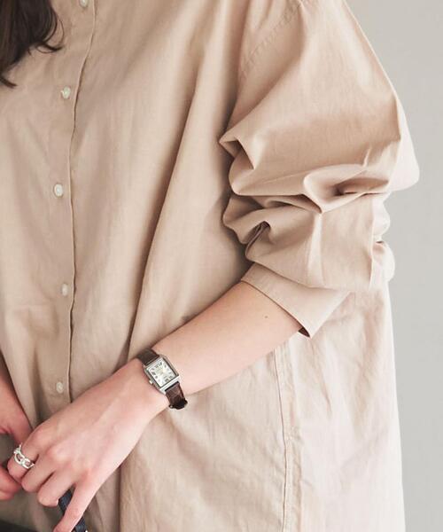 coen（コーエン）の「コットンブレンドバンドカラーシャツ#（シャツ/ブラウス・レディース・ライトブルー/ベージュ/ネイビー/オフホワイト・MEDIUM/LARGE）」の21枚目の写真