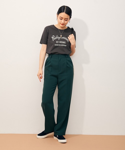 ADAM ET ROPE'（アダムエロペ）の「ice-creamパッケージロゴTシャツ（Tシャツ/カットソー・レディース・ホワイト/チャコールグレー/キナリ・FREE）」の12枚目の写真