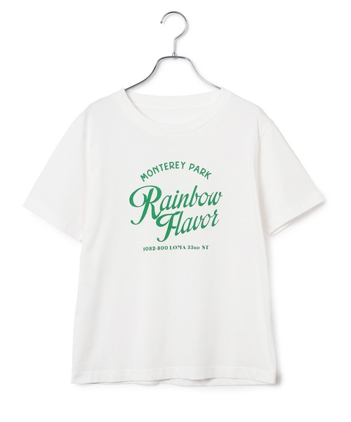 ADAM ET ROPE'（アダムエロペ）の「ice-creamパッケージロゴTシャツ（Tシャツ/カットソー・レディース・ホワイト/チャコールグレー/キナリ・FREE）」の4枚目の写真