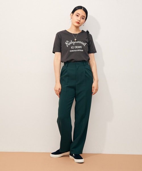 ADAM ET ROPE'（アダムエロペ）の「ice-creamパッケージロゴTシャツ（Tシャツ/カットソー・レディース・ホワイト/チャコールグレー/キナリ・FREE）」の7枚目の写真