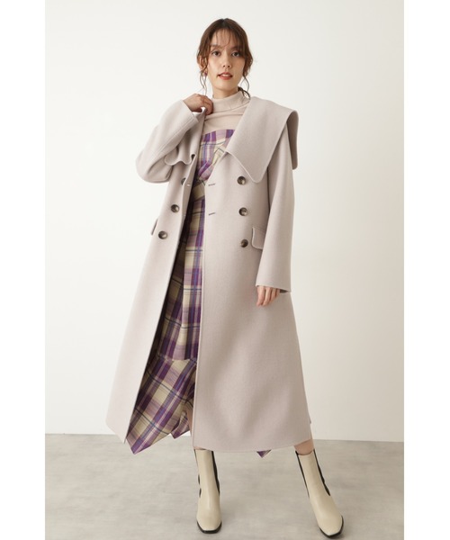 JILL STUART(ジルスチュアート)の「◆ラヴィニアコート(ステンカラーコート・レディース・ブラック/ベージュ・MEDIUM/SMALL)」の20枚目の写真