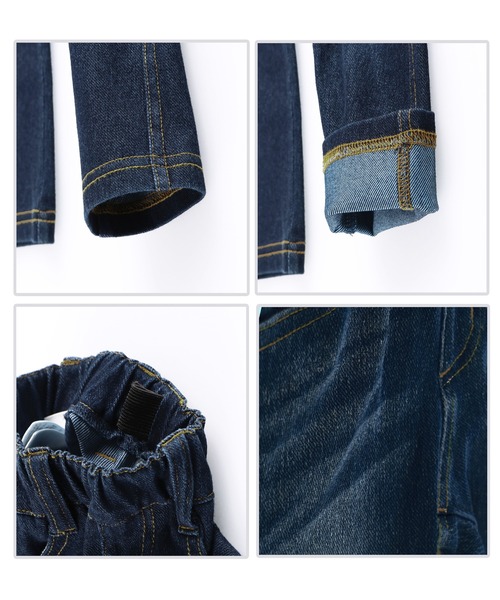BRANSHES(ブランシェス)の「デニムニットロングパンツ(デニムパンツ・キッズ・ブルー/ブラック/ネイビー・120cm/110cm/130cm/100cm/150cm/90cm/140cm)」の16枚目の写真